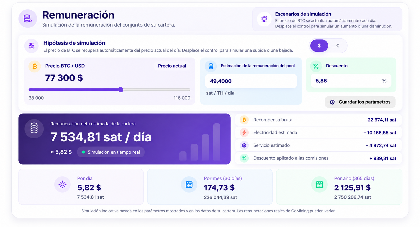 Simulation de rémunération GreedyHQ